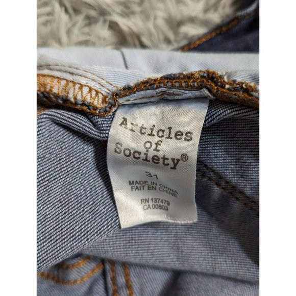 Articles‎ Of Society Jeans Men Size 31x31 Blue Slim Dylan Straight Leg Denim - Picture 11 of 14